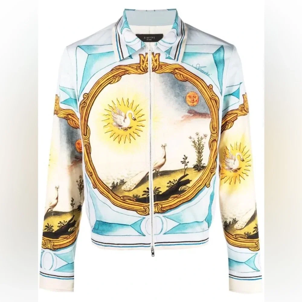 NWT Amiri Landscape Frame Varsity Jacket - Picture 2 of 10